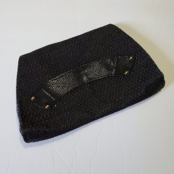 Shana Luther clutch black bag SML hand made in Brooklyn NYC fabric purse - Picture 10 of 11